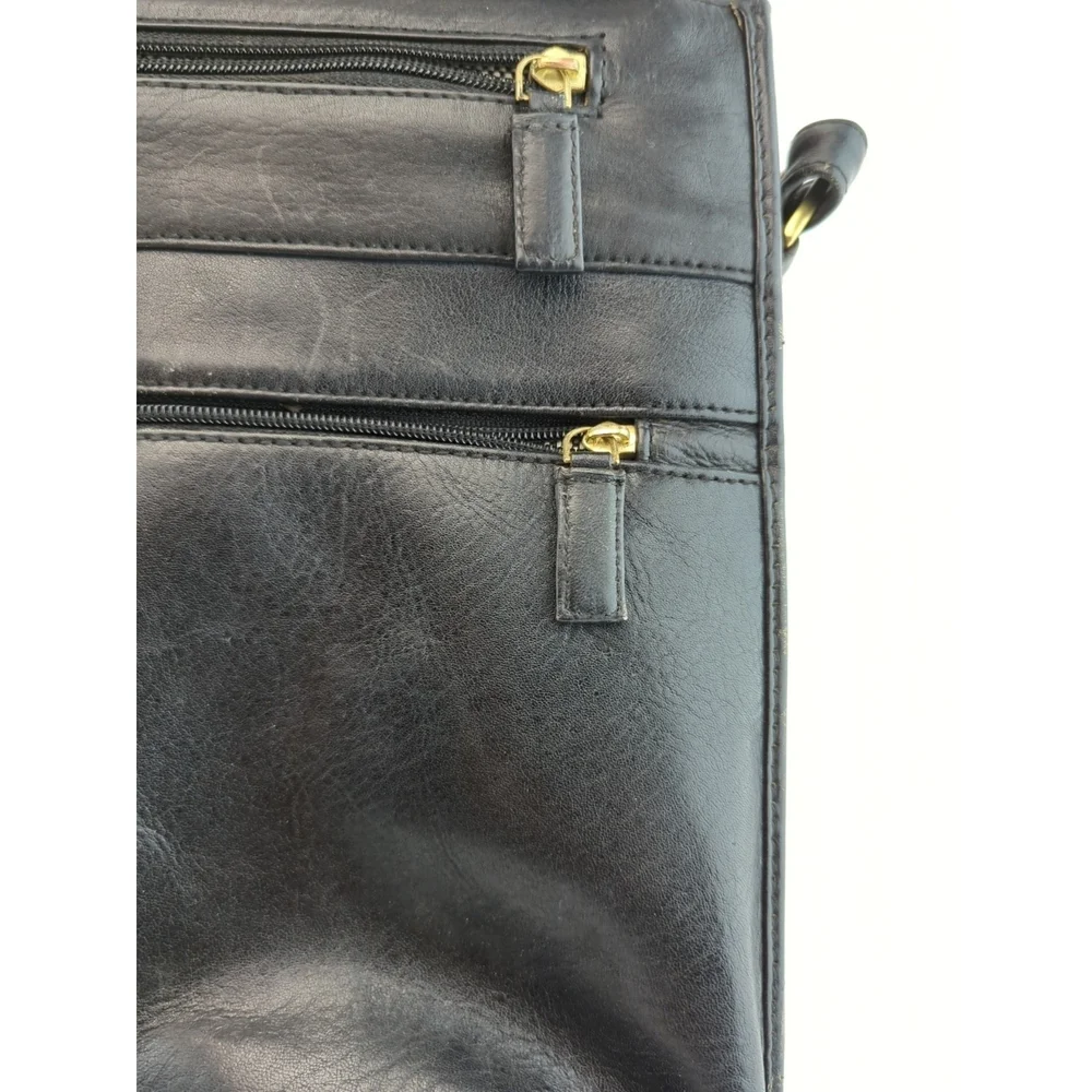 Hidesign Leather Briefcase Black 15x12 5